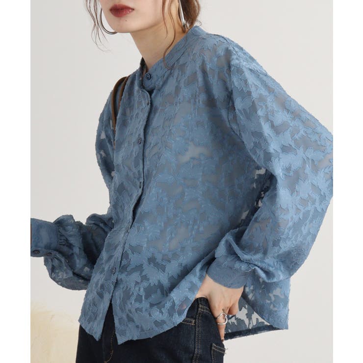 シアージャガードスタンドカラーブラウス | atONE | 詳細画像2 