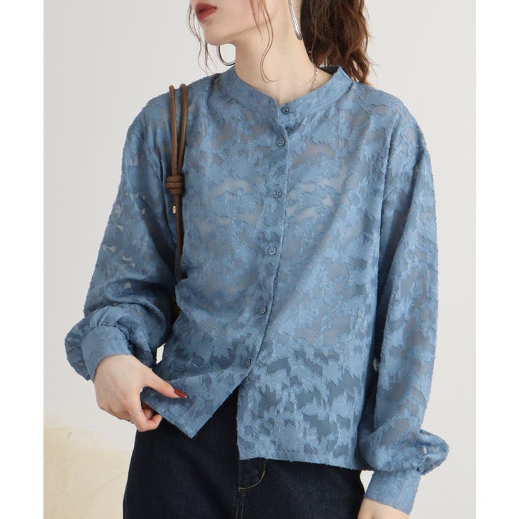 シアージャガードスタンドカラーブラウス | atONE | 詳細画像3 