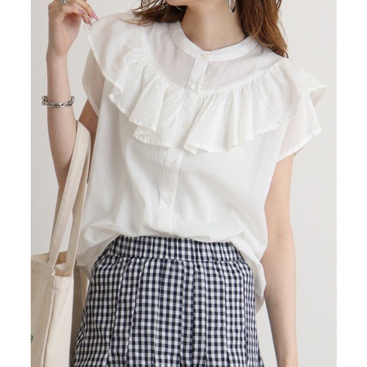 OFF WHITE | フリルブラウス | atONE
