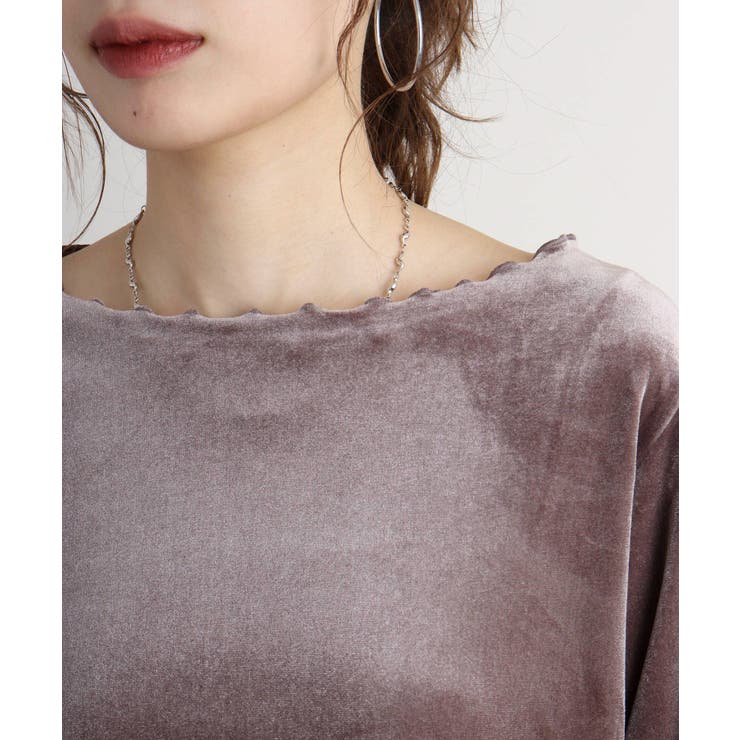 カットベロアメロークルーネックロンT | atONE | 詳細画像20 