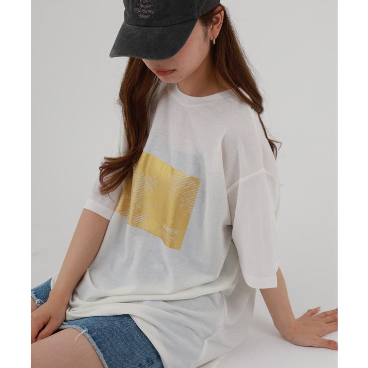 接触冷感 箔かすれプリント カノコ Tシャツ | atONE | 詳細画像8 