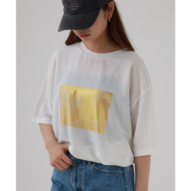 接触冷感 箔かすれプリント カノコ Tシャツ | atONE | 詳細画像11 