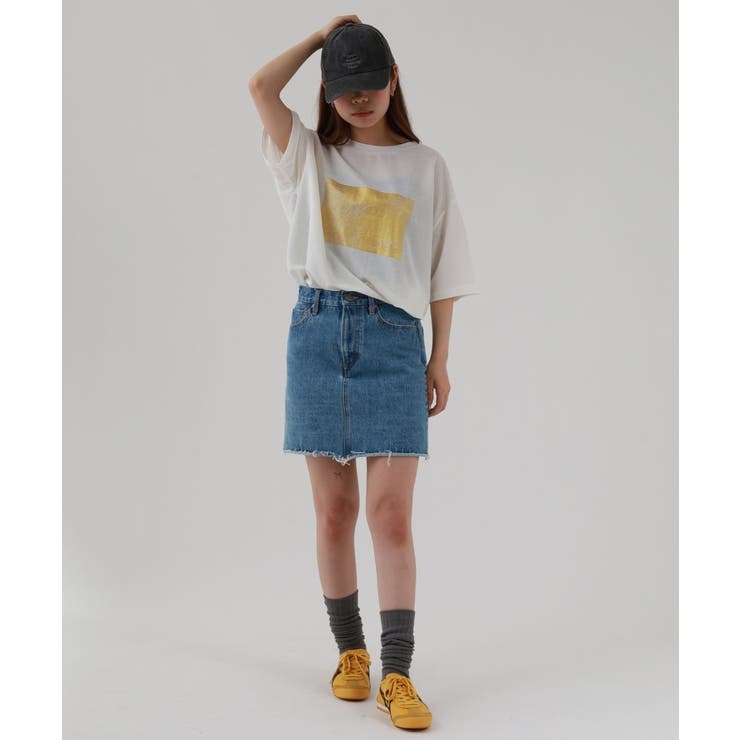 接触冷感 箔かすれプリント カノコ Tシャツ | atONE | 詳細画像13 