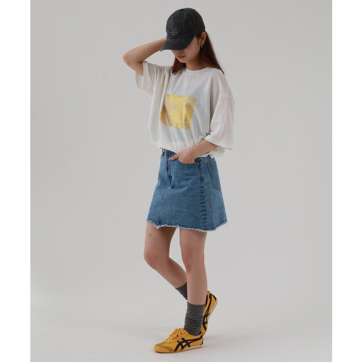 接触冷感 箔かすれプリント カノコ Tシャツ | atONE | 詳細画像14 