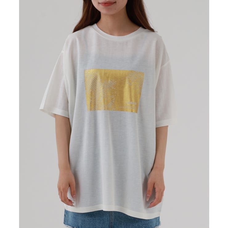接触冷感 箔かすれプリント カノコ Tシャツ | atONE | 詳細画像15 