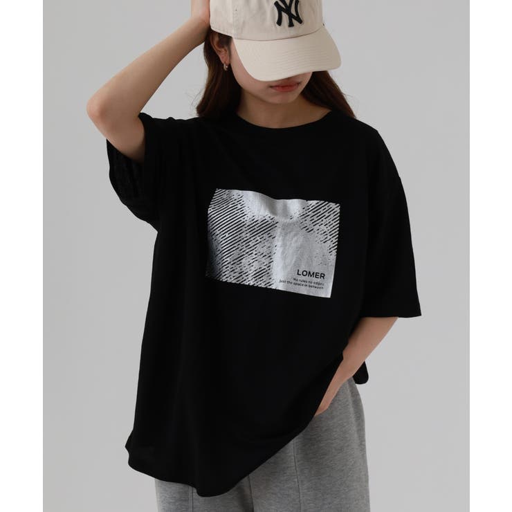 接触冷感 箔かすれプリント カノコ Tシャツ | atONE | 詳細画像3 
