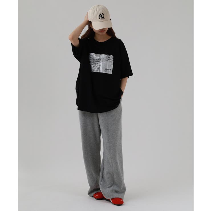 接触冷感 箔かすれプリント カノコ Tシャツ | atONE | 詳細画像6 