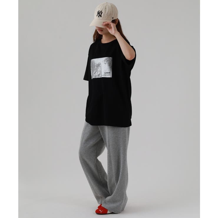 接触冷感 箔かすれプリント カノコ Tシャツ | atONE | 詳細画像7 