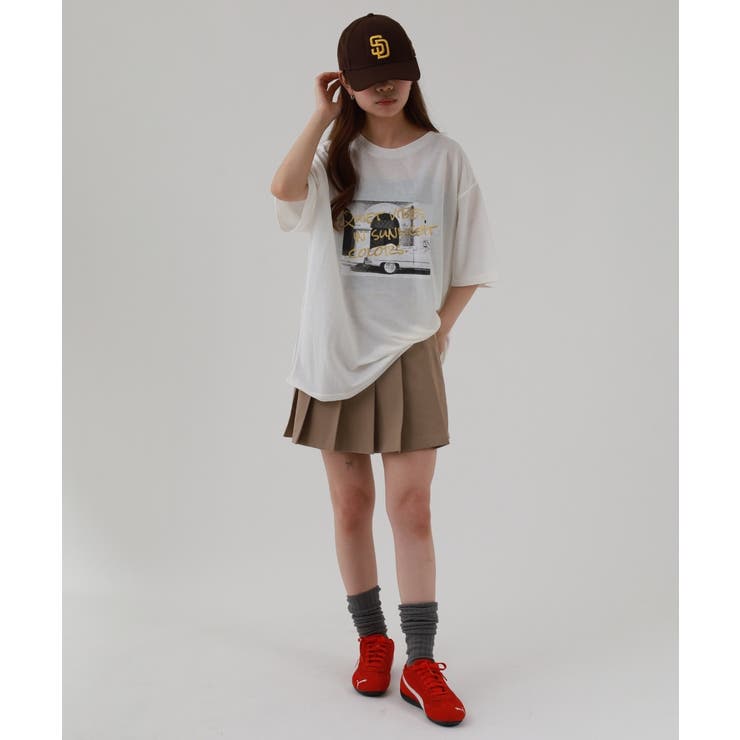接触冷感 箔×ヴィンテージカーフォトプリント カノコ Tシャツ | atONE | 詳細画像11 