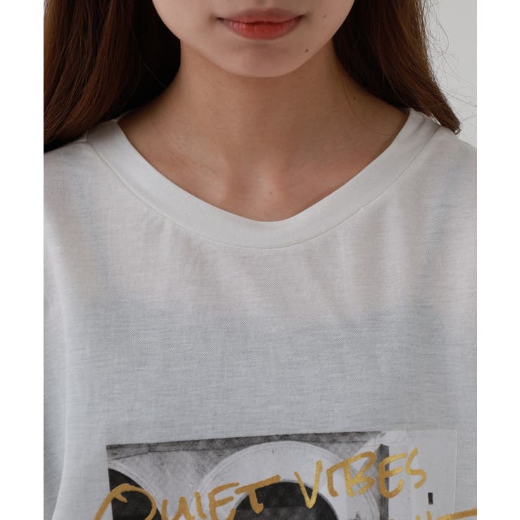 接触冷感 箔×ヴィンテージカーフォトプリント カノコ Tシャツ | atONE | 詳細画像15 