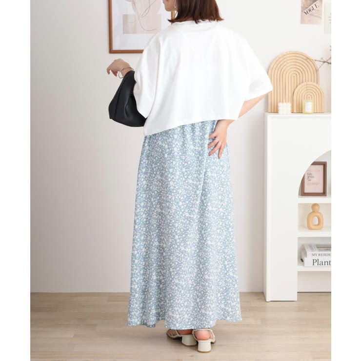 レーヨンキャミOP＋ペイズリーアラベスク柄天竺Tシャツアンサンブル | atONE | 詳細画像8 