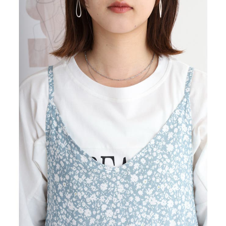 レーヨンキャミOP＋ペイズリーアラベスク柄天竺Tシャツアンサンブル | atONE | 詳細画像16 