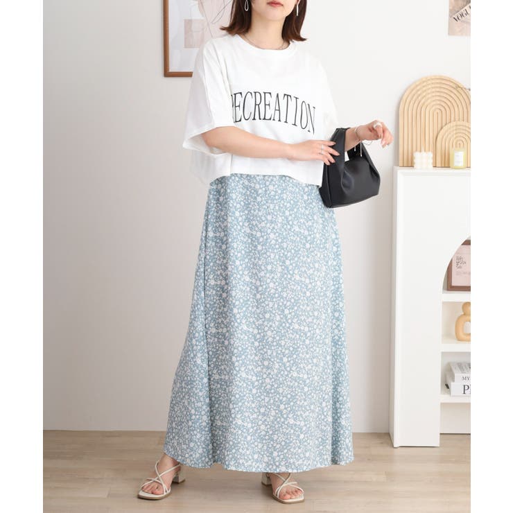 レーヨンキャミOP＋ペイズリーアラベスク柄天竺Tシャツアンサンブル | atONE | 詳細画像6 