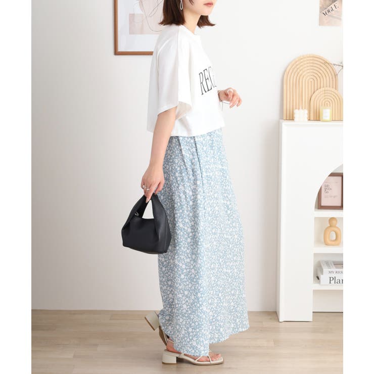 レーヨンキャミOP＋ペイズリーアラベスク柄天竺Tシャツアンサンブル | atONE | 詳細画像7 