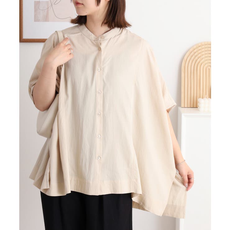 RNクールタッチ接触冷感前開きワイドブラウス | atONE | 詳細画像9 