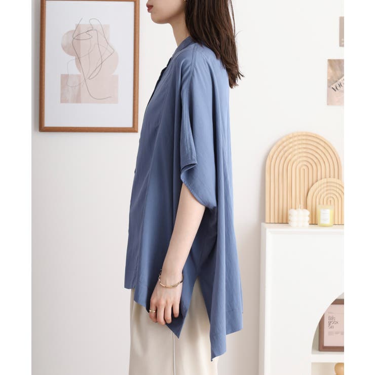 RNクールタッチ接触冷感前開きワイドブラウス | atONE | 詳細画像18 