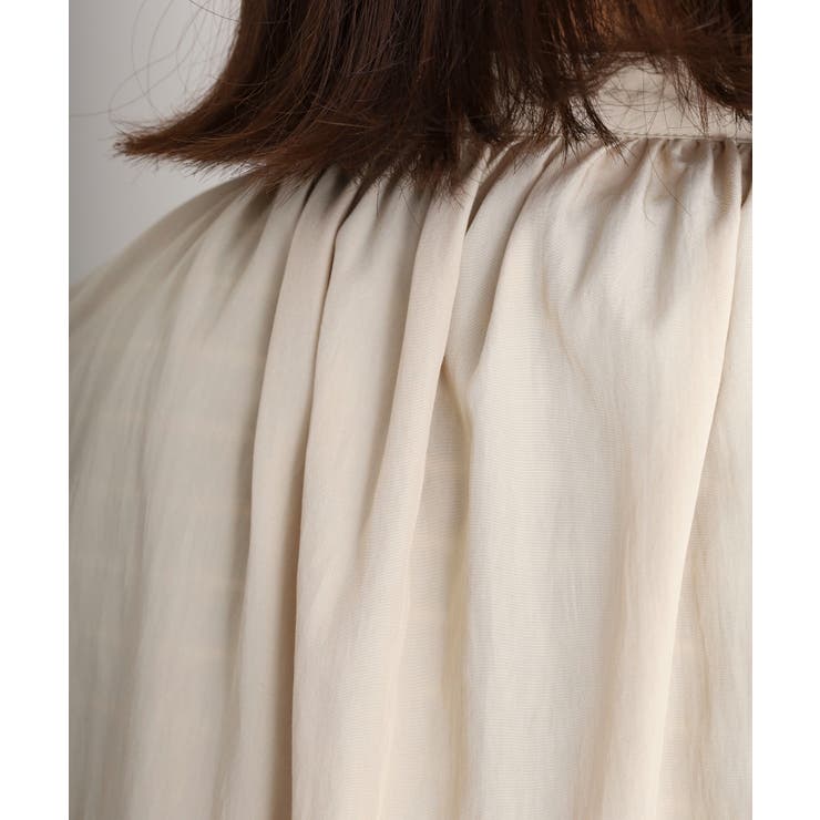 RNクールタッチ接触冷感フレアギャザーブラウス | atONE | 詳細画像21 