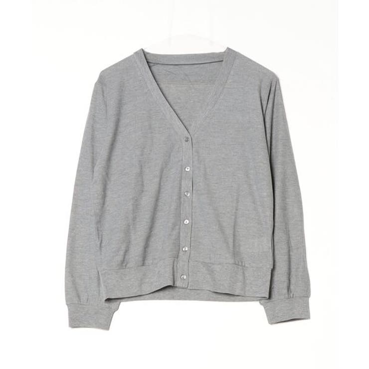 梨地カットＶネックカーデ | atONE | 詳細画像21 