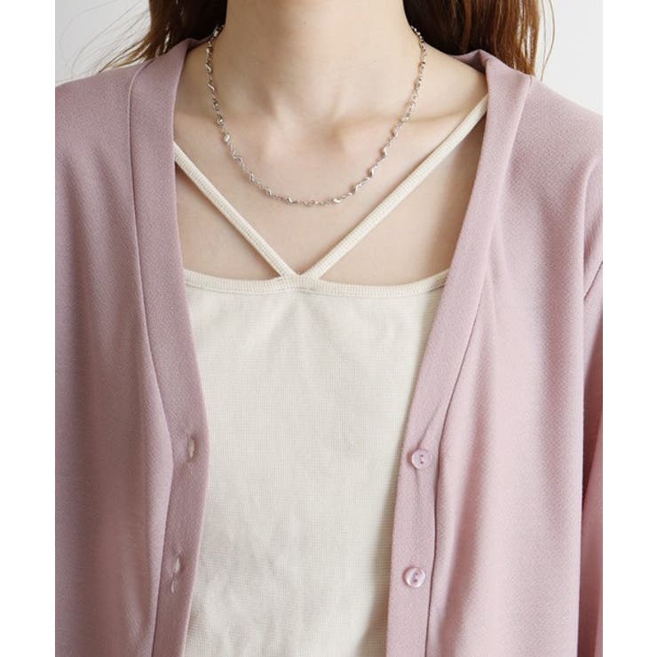 梨地カットＶネックカーデ | atONE | 詳細画像28 