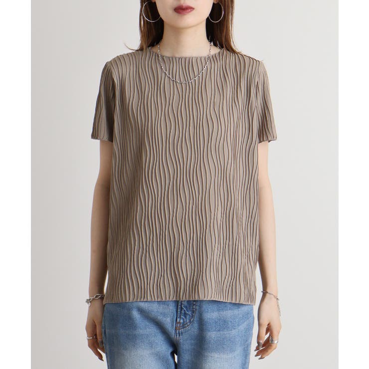 リップルストライプ半袖Ｔシャツ | atONE | 詳細画像33 