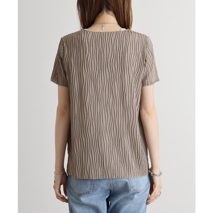 リップルストライプ半袖Ｔシャツ | atONE | 詳細画像35 