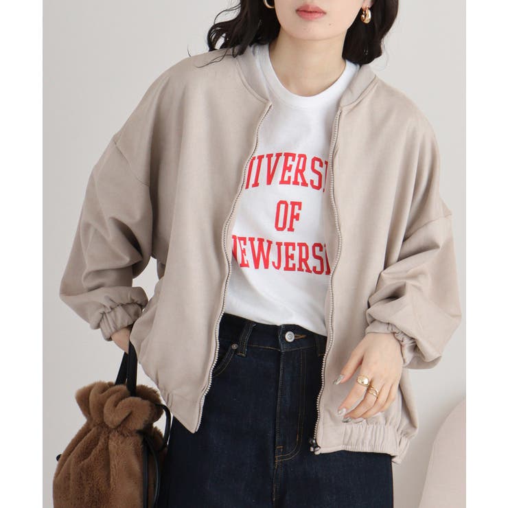 ベージュ | スエードポンチジャケット | atONE