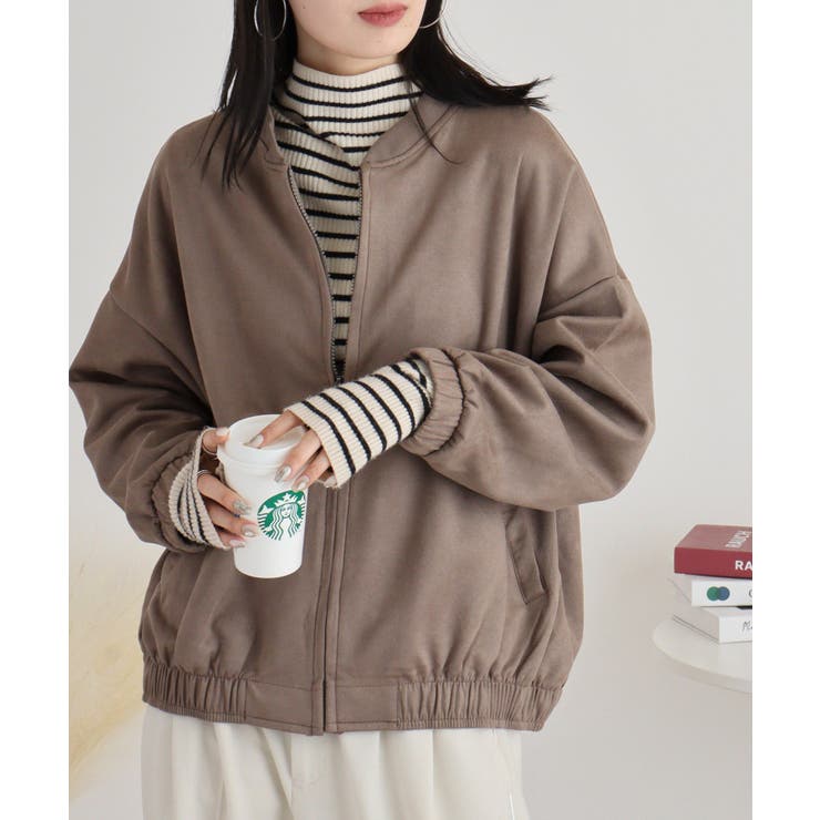 ブラウン | スエードポンチジャケット | atONE