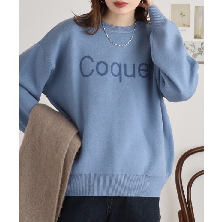 レタリングジャガードニット | atONE | 詳細画像1 