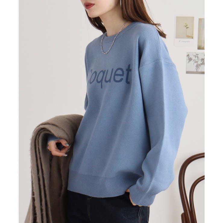 レタリングジャガードニット | atONE | 詳細画像3 