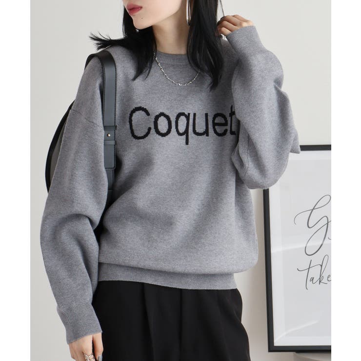 レタリングジャガードニット | atONE | 詳細画像6 