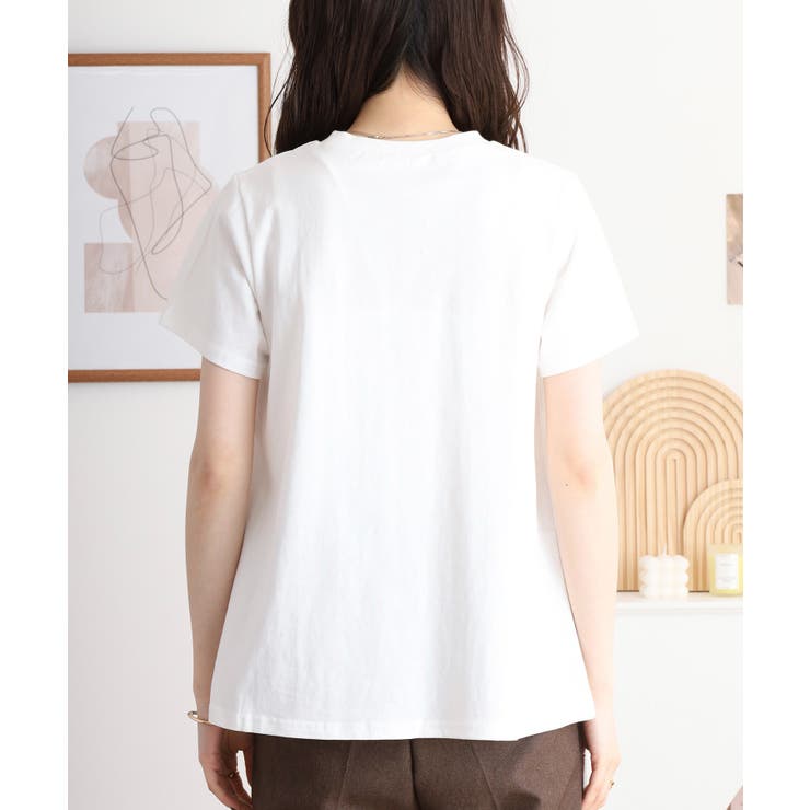 シフォンベスト＋天竺AラインシルエットTシャツアンサンブル | atONE | 詳細画像18 