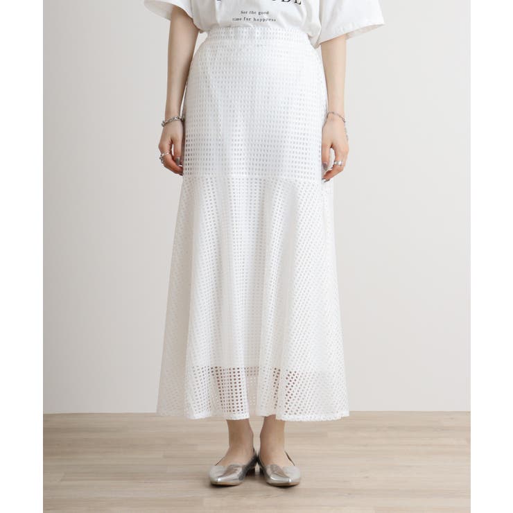 メッシュレースフレアスカート | atONE | 詳細画像13 