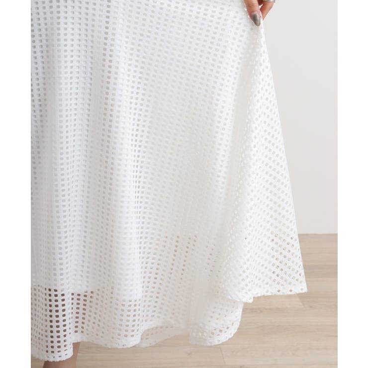 メッシュレースフレアスカート | atONE | 詳細画像18 