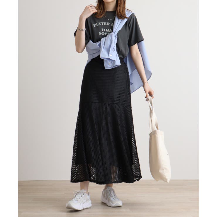 メッシュレースフレアスカート | atONE | 詳細画像4 