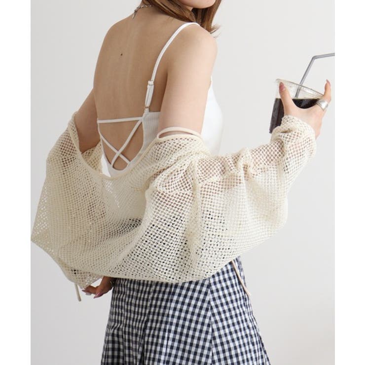 カップ付きバッククロスリブキャミソール | atONE | 詳細画像10 