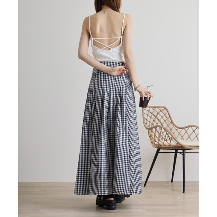 カップ付きバッククロスリブキャミソール | atONE | 詳細画像13 