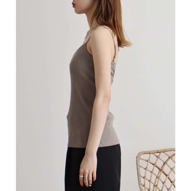 カップ付きバッククロスリブキャミソール | atONE | 詳細画像19 