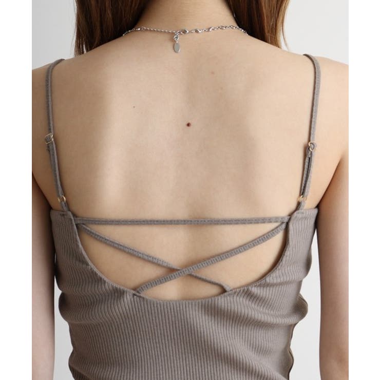 カップ付きバッククロスリブキャミソール | atONE | 詳細画像22 