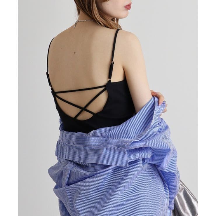 カップ付きバッククロスリブキャミソール | atONE | 詳細画像2 