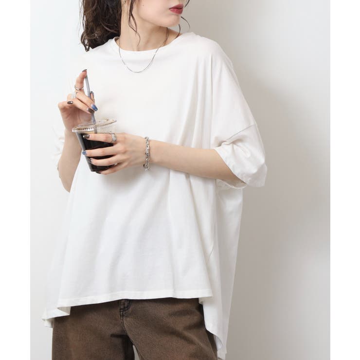 オフホワイト | バッグギャザーTシャツ | atONE