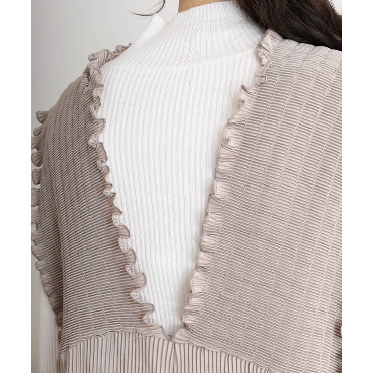 胸元レースアップギャザーオールインワン | atONE | 詳細画像14 