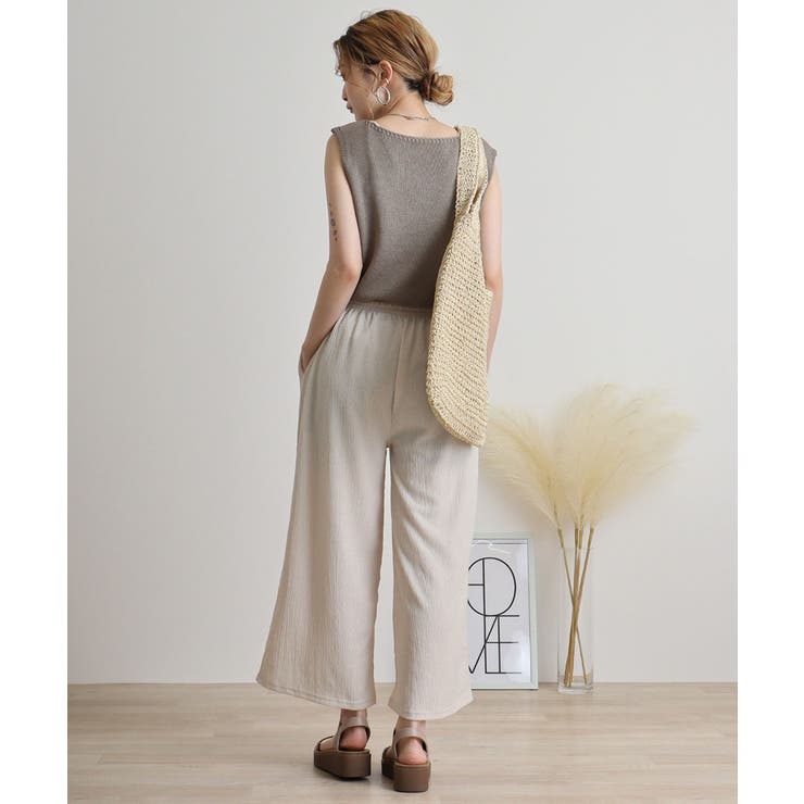 カットクレープロングパンツ | atONE | 詳細画像8 