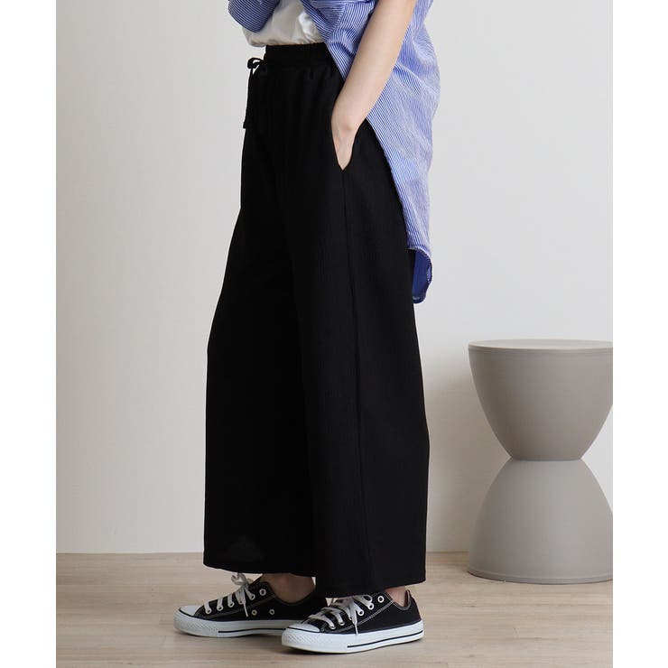 カットクレープロングパンツ | atONE | 詳細画像1 