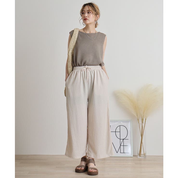 カットクレープロングパンツ | atONE | 詳細画像7 