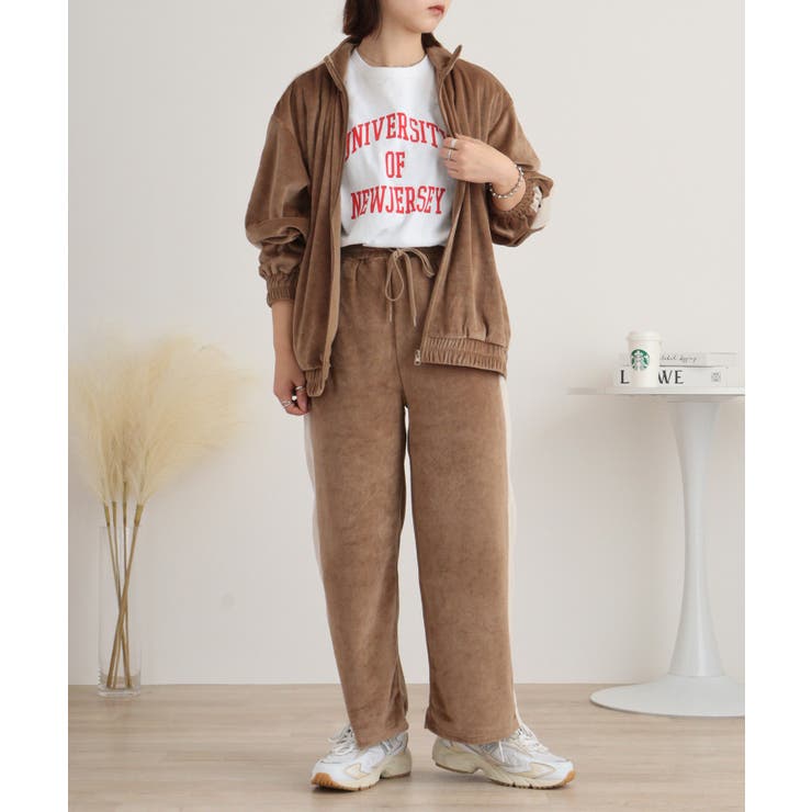 TCカットベロアライン入りZIPスタンドジャケット | atONE | 詳細画像13 