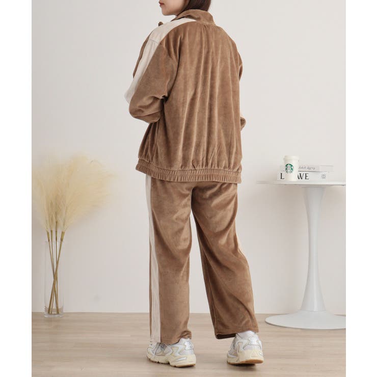 TCカットベロアライン入りZIPスタンドジャケット | atONE | 詳細画像14 