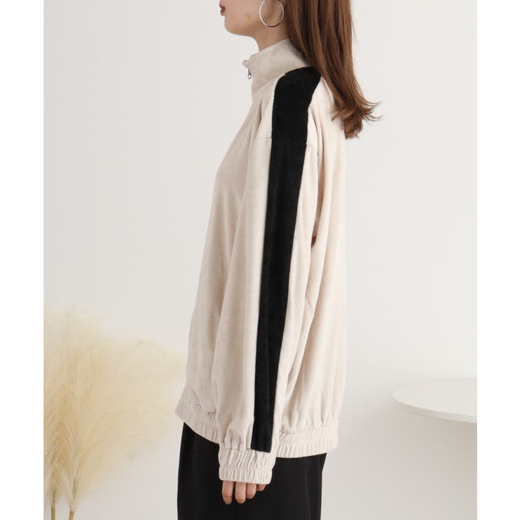 TCカットベロアライン入りZIPスタンドジャケット | atONE | 詳細画像16 