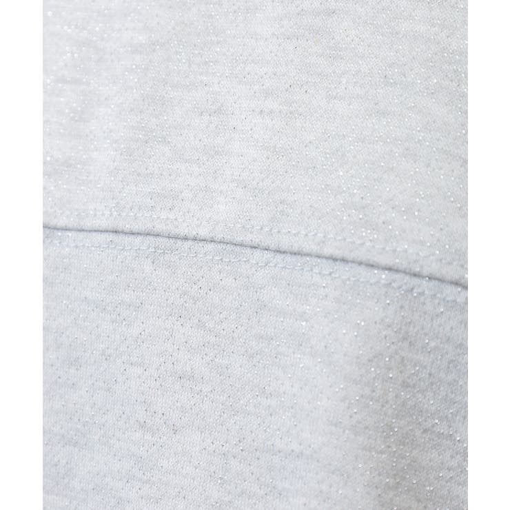 ラメ混裏毛デザインハーフスリーブプルオーバートップス | atONE | 詳細画像18 