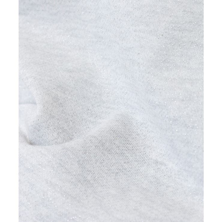 ラメ混裏毛デザインハーフスリーブプルオーバートップス | atONE | 詳細画像19 