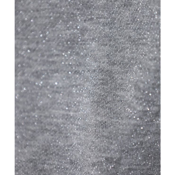 ラメ混裏毛デザインフレンチスリーブプルオーバートップス | atONE | 詳細画像19 